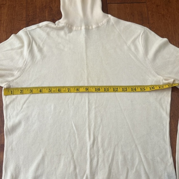 NWOT Chaps Turtleneck Cotton Ivory Sweater Lightweight Size L - Picture 7 of 11